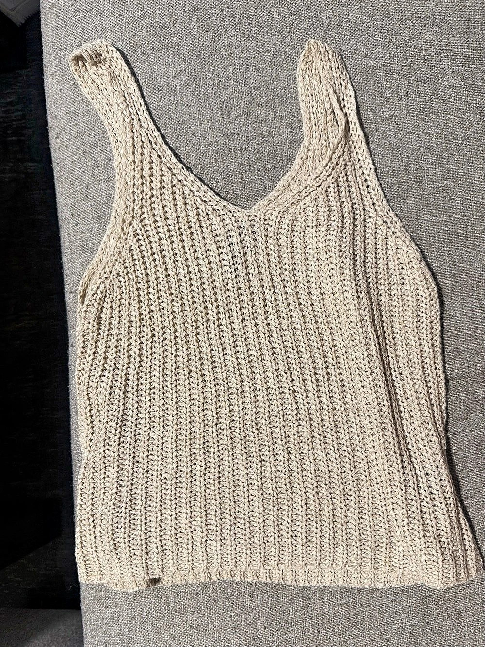 room&condition Knit Tank Top in Cream Size Small Like New